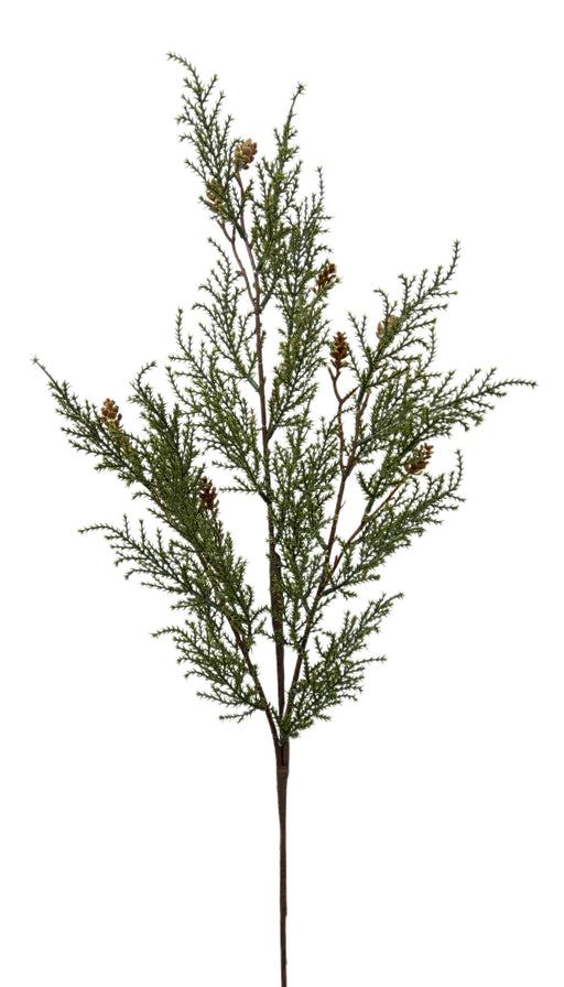 Cedar Spray with Cones - Green/Brown (83cm long)