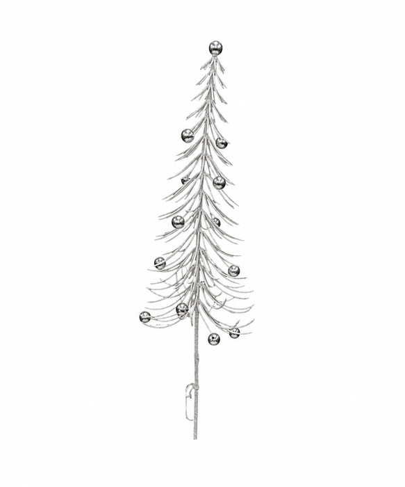Christmas Tree Spray - Silver (40cm long)