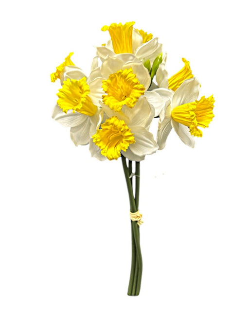 Daffodil Bunch - White/Yellow (9 heads, 39cm long)