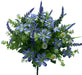 Daisy and Lavender Bush with Mixed Foliage - Purple/Blue Mix (13 heads, 36cm long)