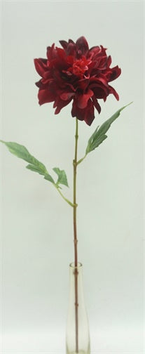 Artificial Dahlia - Red/Burgundy (14cm diameter, 61cm long)