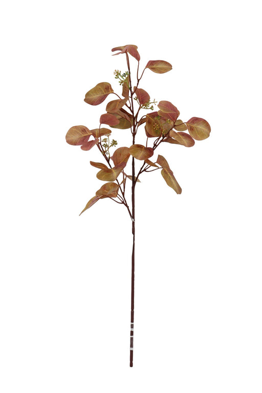75cm Eucalyptus Spray - Brown/Yellow (75cm long with 36 leaves)