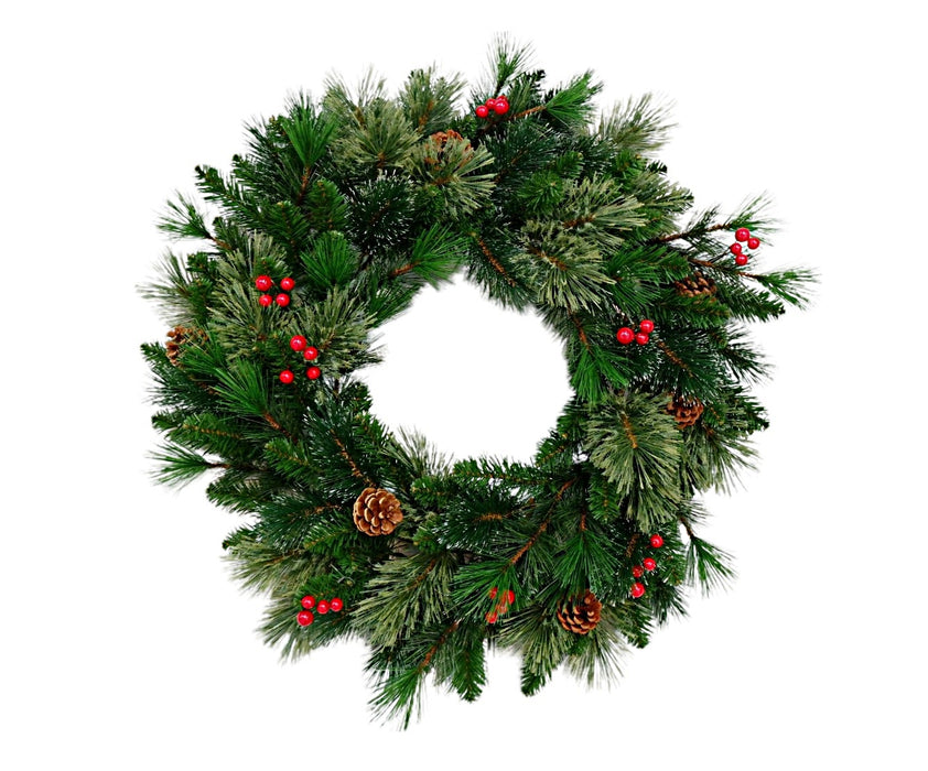 Fantastic Pine Wreath - Green (130 tips, 60cm external diameter)