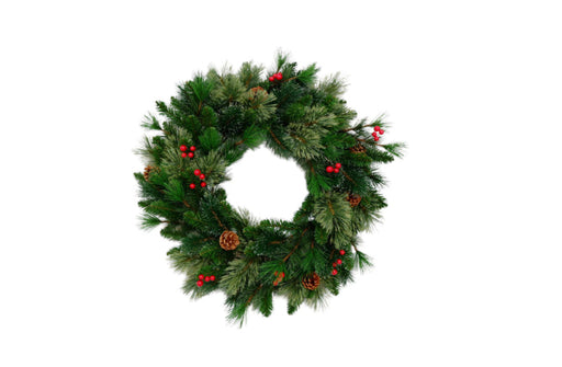Fantastic Pine Wreath - Green (130 tips, 60cm diameter)