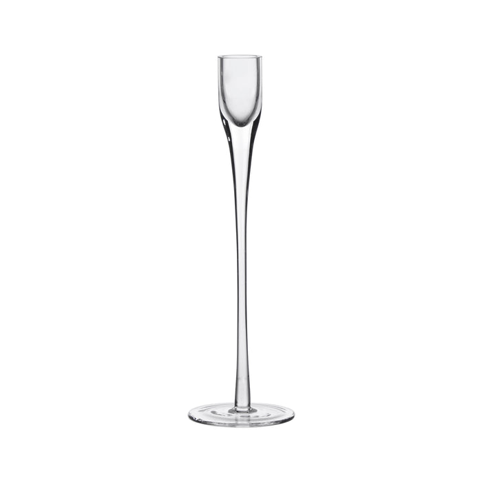 Glass Flute Candle Stick - Clear (27cm long)