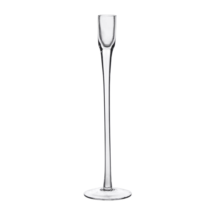 Glass Flute Candle Stick - Clear (30cm long)