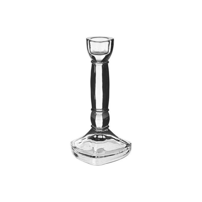 Giselle Glass Candle Stick - Clear (15.5cm long)