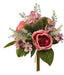 Rose and Glitter Hydrangea Bundle with Foliage - Ivory/Pink Mix (31cm long)