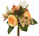 Rose and Glitter Hydrangea Bundle with Foliage - Peach Mix (31cm long)