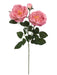 Garden Rose Spray - Pink (2 heads, 1 bud. 59cm long)