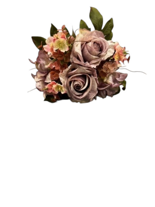 Rose, Hydrangea & Blossom Bunch - Purple (30cm long)