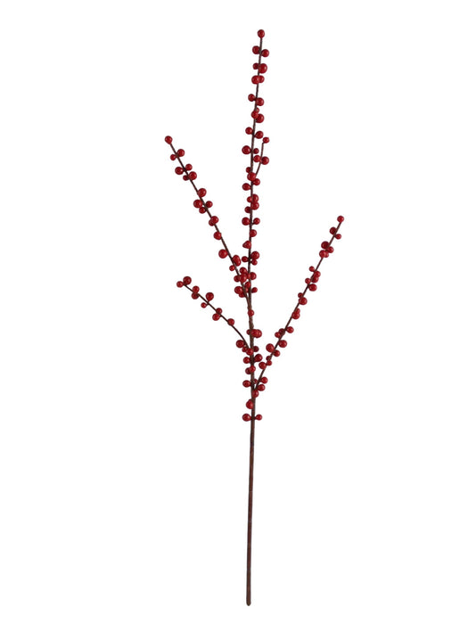 70cm Hard Berry Spray - Red (70cm long)