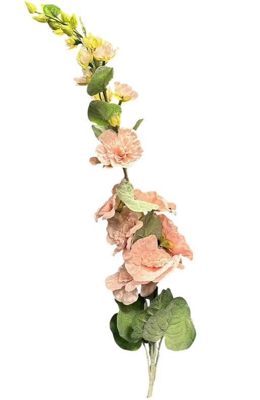 Artificial Hollyhocks Spray - Light Mauve (110cm long)