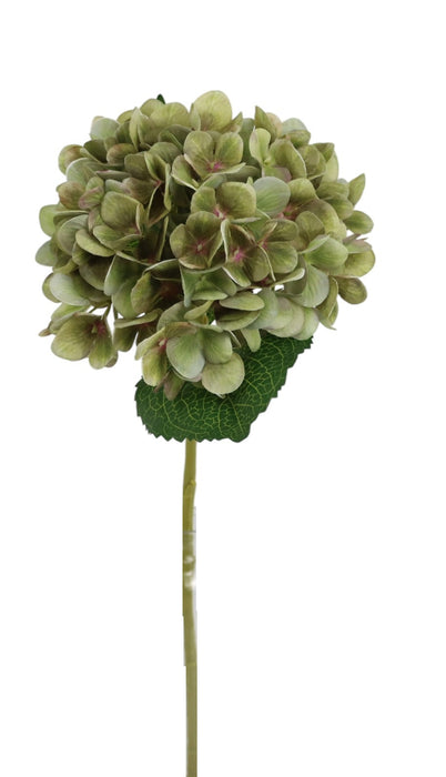 Artificial Hydrangea Stem - Green (47cm long, 15cm diameter)