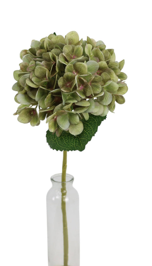 Artificial Hydrangea Stem - Green (47cm long, 15cm diameter)