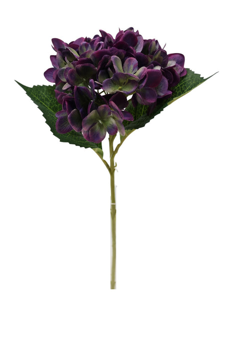 Artificial Hydrangea Stem - Purple (47cm long, 15cm diameter)