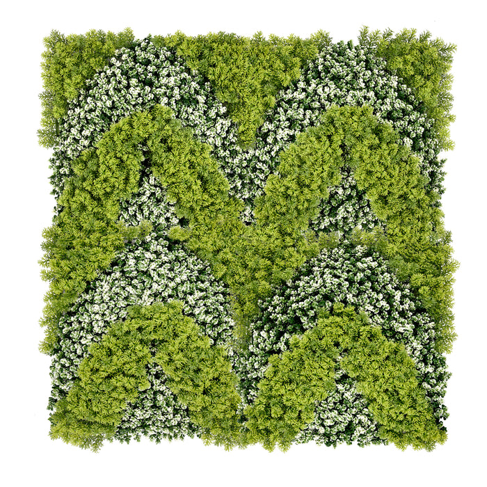 Plastic Hedge Tile - Green/White (1mx1m)