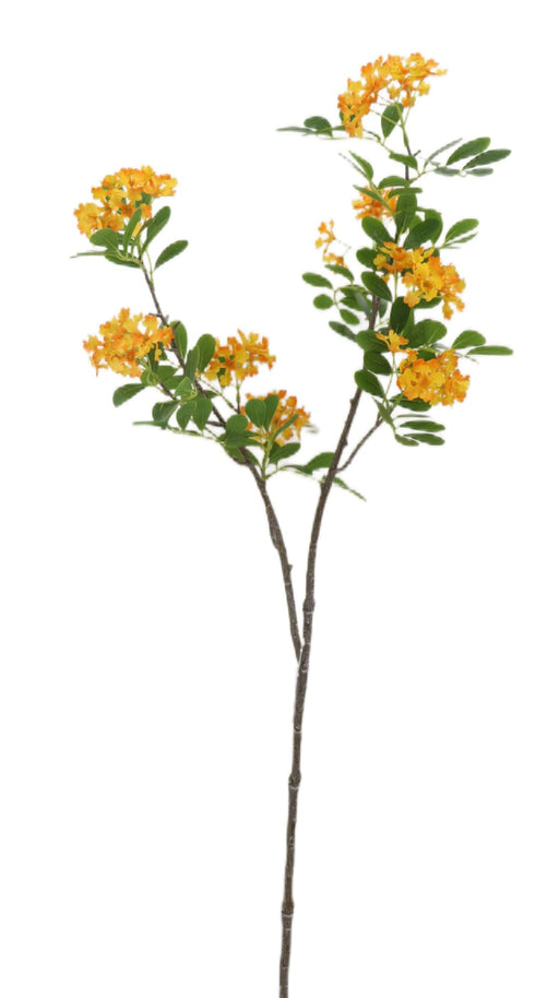 Lilac Blossom Spray - Yellow/Orange (108cm long)