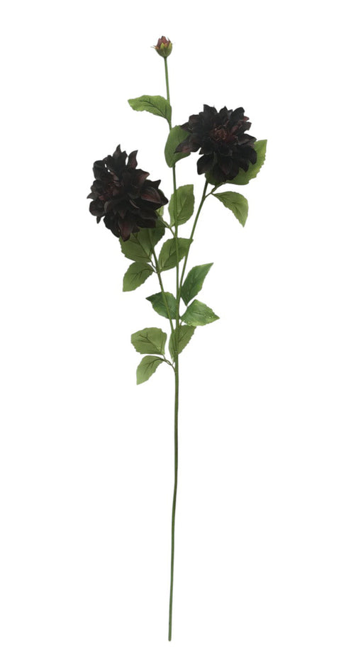 Large Dahlia Spray - Burgundy (117cm long)