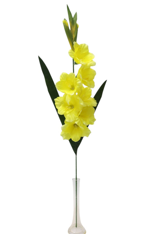Large Gladiolus Spray - Yellow (7 heads, 90cm long)