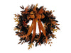 Luxury Oak Leaf and Foliage Wreath - Orange and Black (60cm diameter)