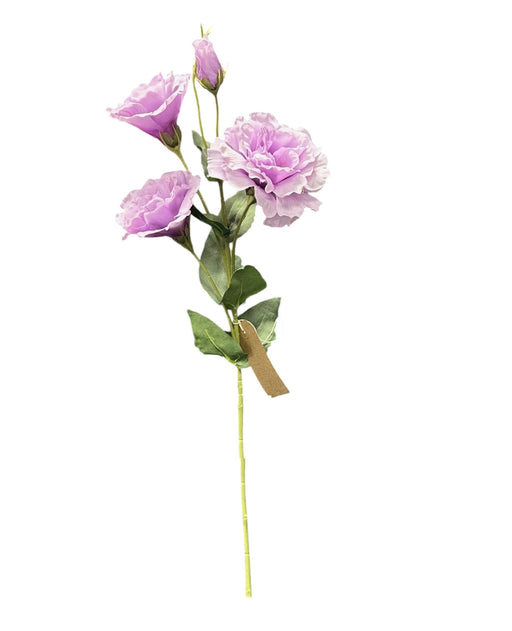 Artificial Lisianthus Spray - Lavender (3 heads, 1 bud. 68cm long)