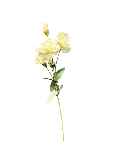 Artificial Lisianthus Spray - Ivory (3 heads, 1 bud. 68cm long)