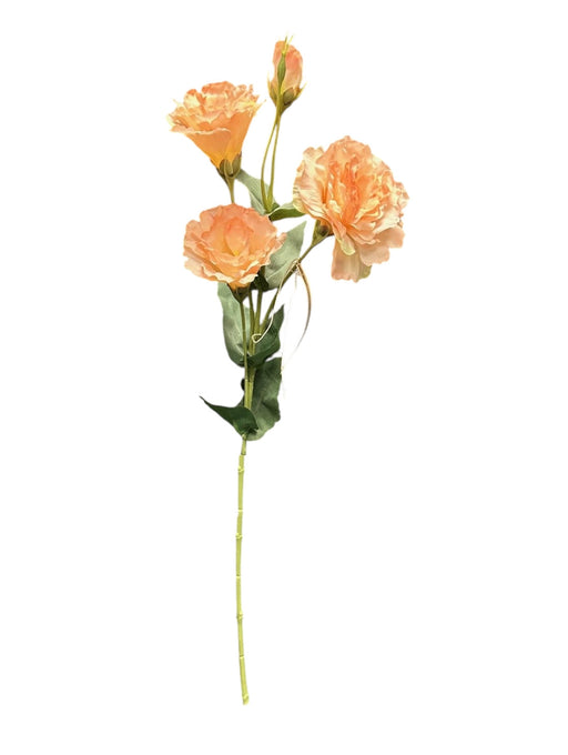 Artificial Lisianthus Spray - Peach (3 heads, 1 bud. 68cm long)