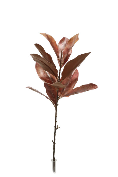 88cm Magnolia Spray - Orange/Brown (88cm long with 12 leaves)
