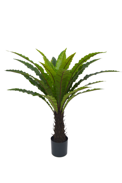 Real Touch Birds Nest Plant in Pot – Green, UV Protected (24 Leaves, 120cm tall)
