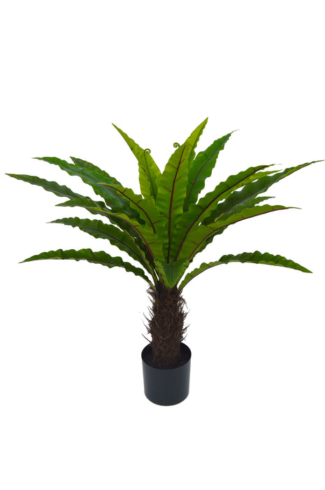 Real Touch Birds Nest Plant in Pot – Green, UV Protected (21 Leaves, 90cm tall)