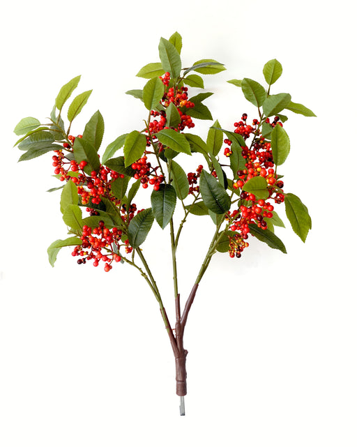 Orange Berry Branch - Green/Orange