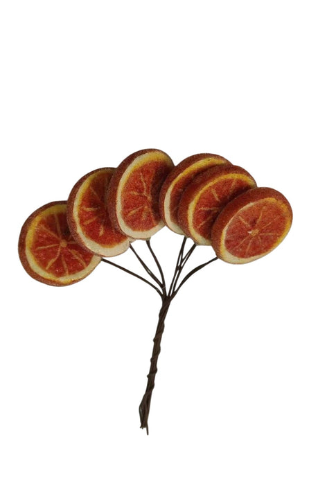 Orange Slices on Wire - Natural (6 slices, 50mm diameter)