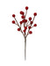 21cm Plastic Berry Pick - Red (21cm long with 20 berries)