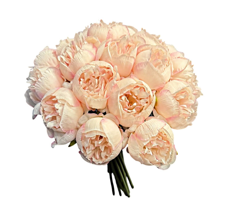 Peony Bouquet – Light Pink (18 heads, 35cm long)