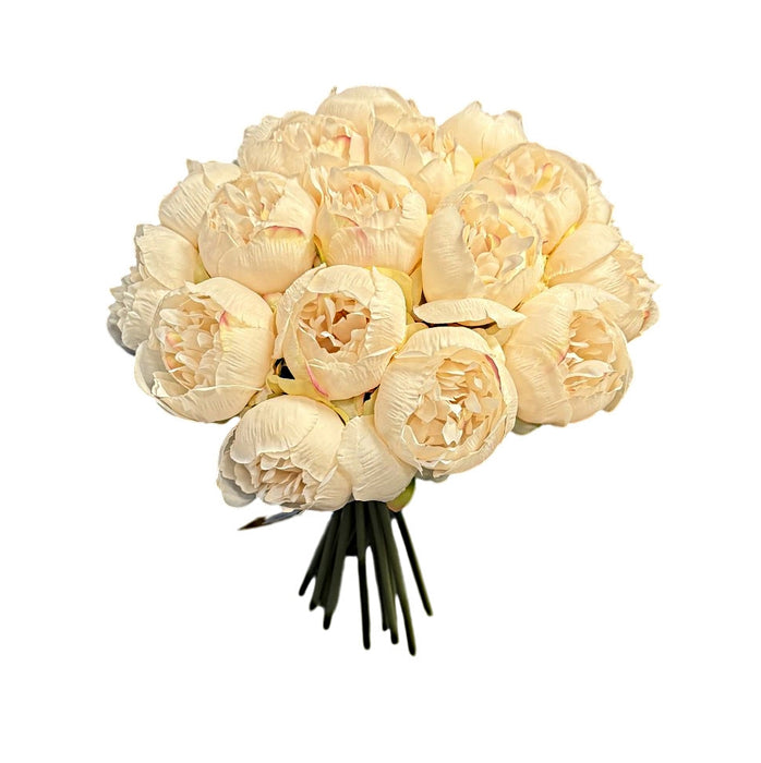 Peony Bouquet – Cream (18 heads, 35cm long)