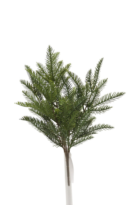 51cm Pine Bush with Green Cones - Green (51cm long, 7 stems)