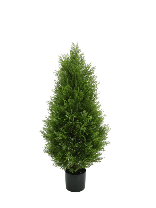 120cm Potted Cypress Tree - Green (UV Protected, 120cm long)