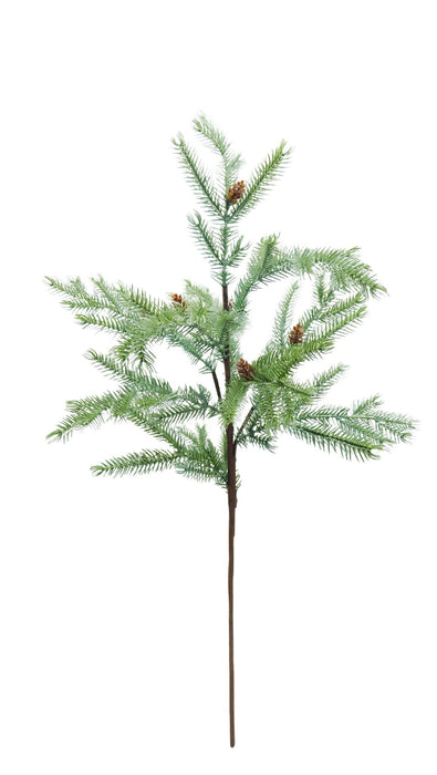 75cm Pine Spray With Pine Cones - Green/Brown (75cm long)