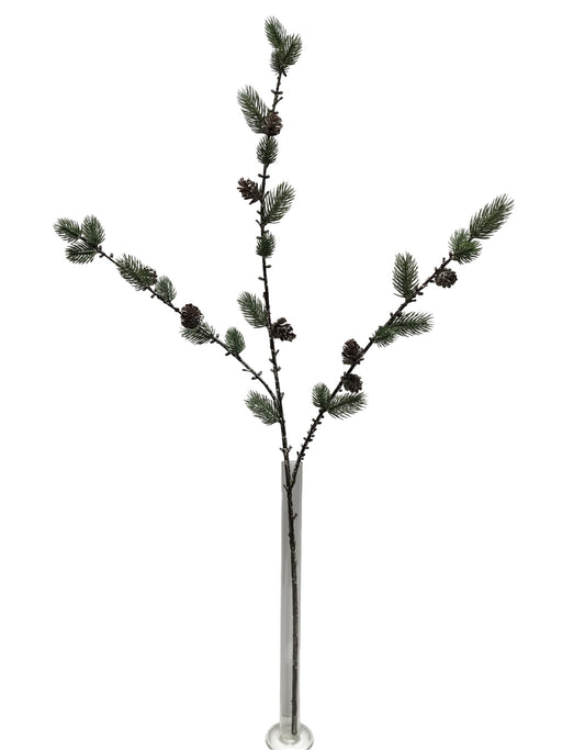 94cm Snowy Pine & Cone Spray - Natural (94cm long)
