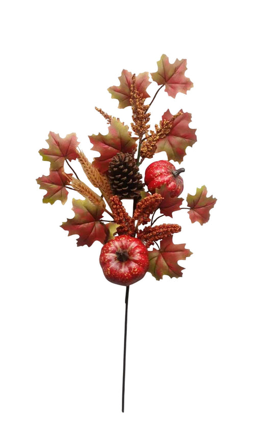 70cm Pumpkin, Maple and Pine Cone Spray - Orange/Brown (70cm long)