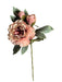 Peony Spray - Pink & White (19cm long, 1 flower & 1 bud)