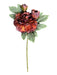 Peony Spray - Lilac & White (19cm long, 1 flower & 1 bud)