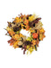 Pumpkin and Straw Wreath - Orange and Brown (60cm diameter)
