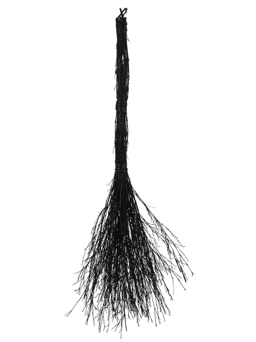 100cm Rattan Broomstick - Black (100cm long)