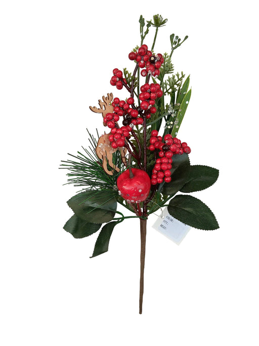 Reindeer and Berry Pick - Natural (32cm long)