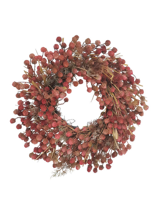 Rustic Meadow Sedum Wreath - Pink/Green Mix (65cm diameter)