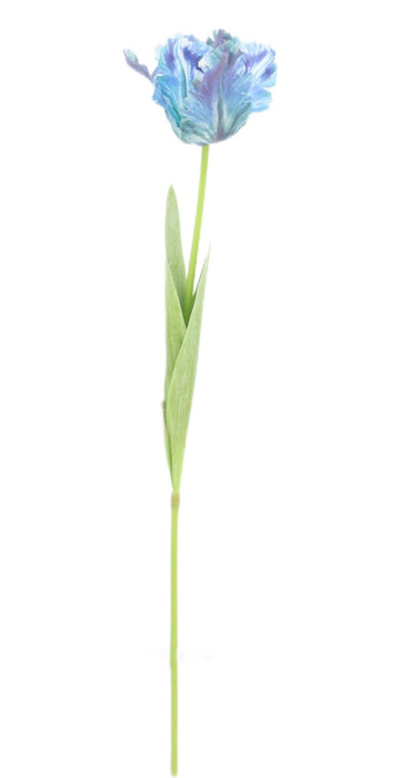 Real Touch Parrot Tulip Stem – Blue Mix (69cm long)