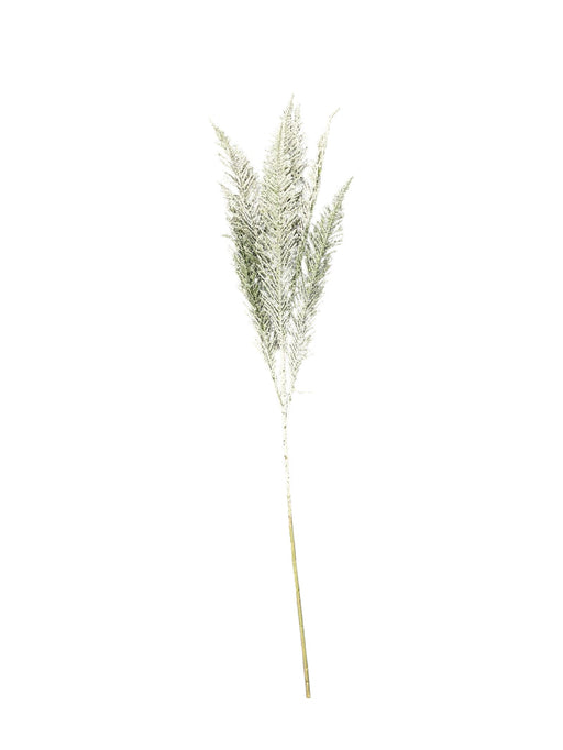 Snowy Fern Branch - White & Green (83cm long)