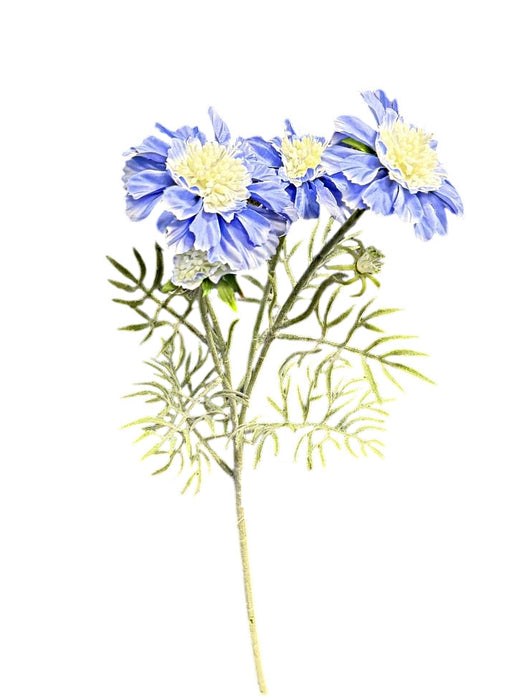 Scabious Spray – Blue (61cm long)